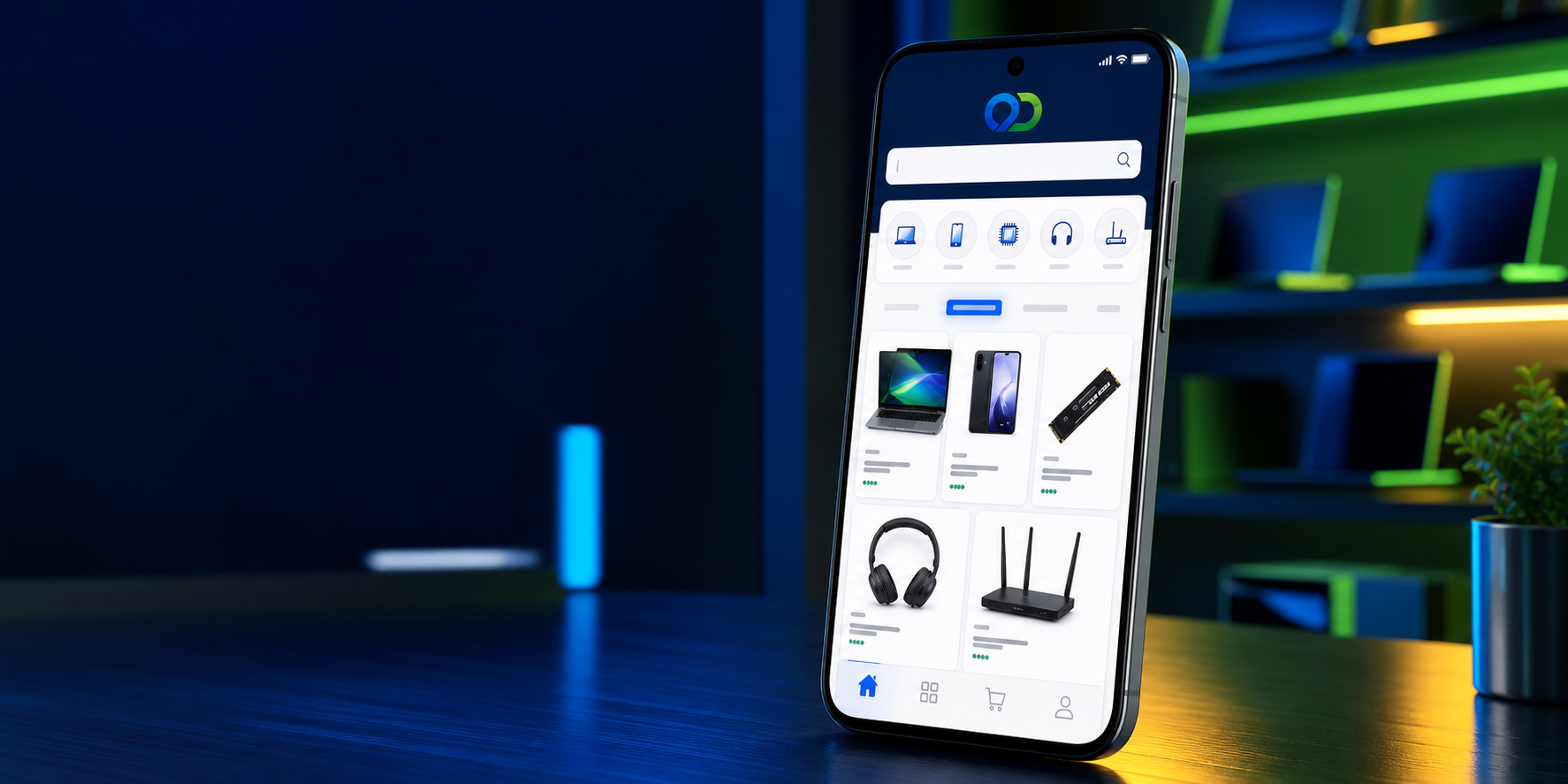 Aplicativo Loja Ordep exibido em um celular Android