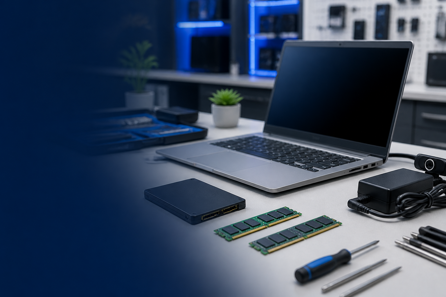 Notebook com SSD, memoria, fonte e acessorios para upgrade